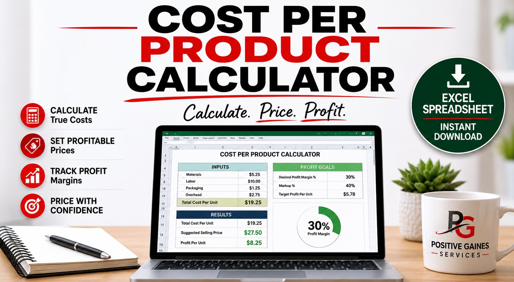 Cost Per Product Calculator